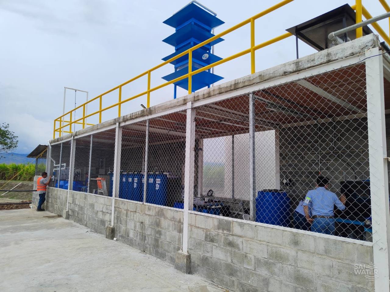 Planta de tratamiento de agua potable construida por SAI WATER en un parque industrial